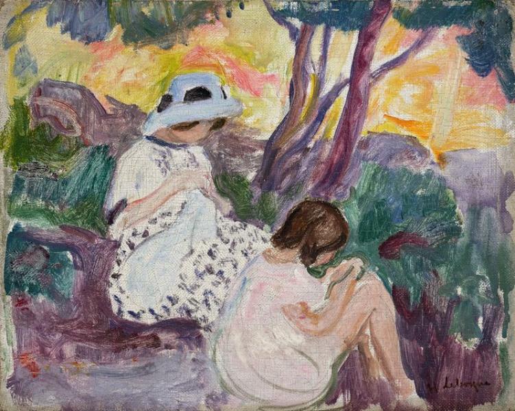 Fillettes sous les pins, vers 1911. Henri LEBASQUE