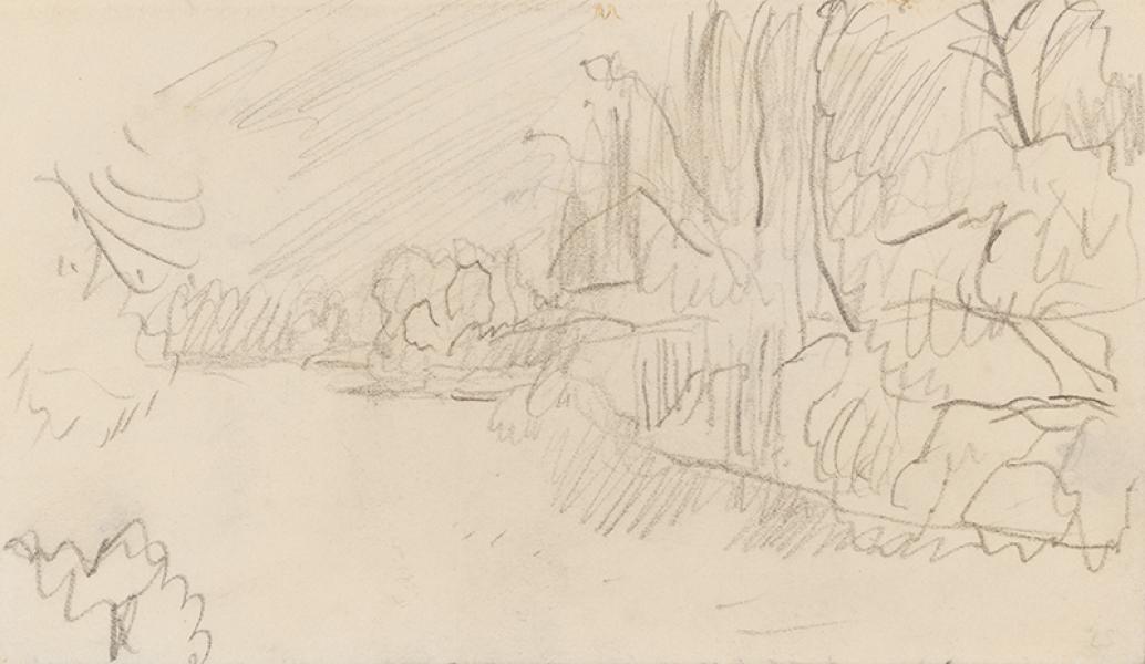 Bords de Seine, esquisse